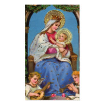 Jungfrau Mary und Baby Jesus Visitenkarten