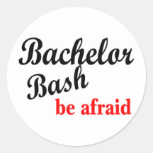 Junggeselle-Party hat Angst Runde Sticker