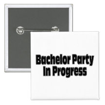 Junggeselle-Party laufend (Schwarzes) Buttons