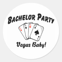 Junggeselle-Party Vegas Runde Aufkleber