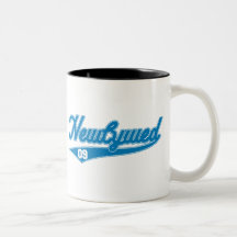 Jungvermählten '09 (Baseball-Skript-Blau) Kaffeehaferl