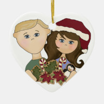 Jungvermählten-Weihnachten Ornamente