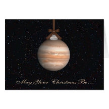 Jupiter-Planeten-Weihnachtsgruß-Karte