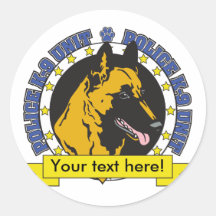 K9 Belgier Malinois Runder Aufkleber