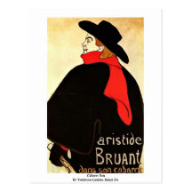 Kabarett-Sohn durch Toulouse-Lautrec Henri De Postkarte