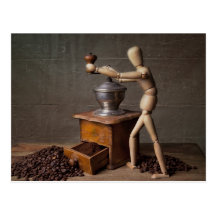 Kaffee-Arbeitskraft Postkarten