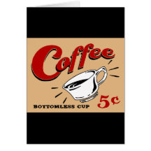 Kaffee-bodenlose Schale Grußkarte