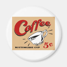 Kaffee-bodenlose Schale Kühlschrankmagnete