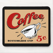 Kaffee-bodenlose Schale Mauspads