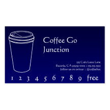 Kaffee-Getränk-Durchschlag/Loyalitäts-Karten-Steig Visitenkartenvorlagen