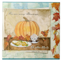 Kaffee-Kürbis-Herbst-Fall-Ernte-Küchen-Dekor Fliesen