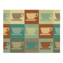 Kaffee-Pop-Kunst Postkarte