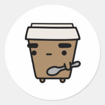 Kaffee u. Löffel Aufkleber