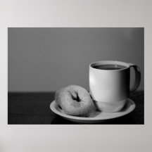 Kaffee u. Schaumgummiringe Posterdrucke