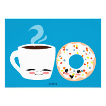 Kaffee-und Krapfen-Kumpel Individuelle Einladung