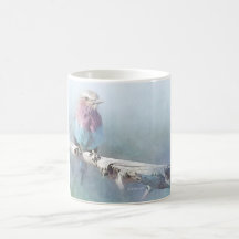 Kaffeetasse, stillstehender Vogel