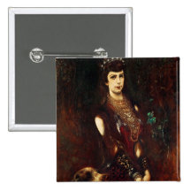 Kaiserin Elizabeth von Österreich, 1883 Anstecknadelbuttons