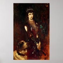 Kaiserin Elizabeth von Österreich, 1883 Plakatdruck