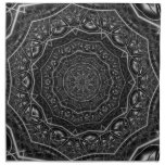 Kaleidoskop 5 schwarzes u. weißes geometrisches Mu Bedruckte Serviette