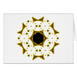 Kaleidoskop-Schädel-Mandalas-Goldspitze Grußkarte