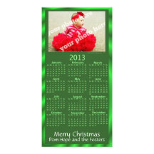 Kalender-kundenspezifische Foto-Weihnachtskarten d Photo Karten Vorlage
