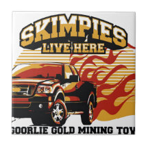 Kalgoorlie Skimpies image with truck Ceramic Tiles