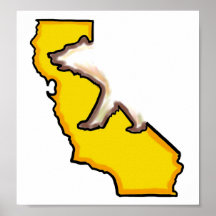 Kalifornien-Bärn-Staatssymbol-Wandplakat