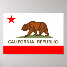 Kalifornien-Flagge Plakat