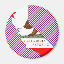Kalifornien-Flaggen-Karte Kühlschrankmagnet