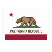 Kalifornien-Republik-Flagge - Farbe postkarten