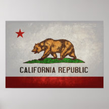 Kalifornien-Staats-Flagge Plakatdruck