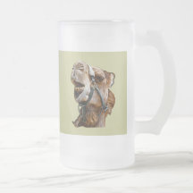 Kamel-mattierter Glasbecher Kaffee Tasse