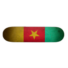 Kamerun-Schmutz-Flaggecameroonian-Beschaffenheit Personalisiertes Skatedeck