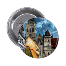 Kammgarn-stoff Deutschland Schloss- und Kirchen-Wa Anstecknadelbutton