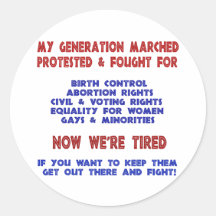Kampf für Rechte Sticker