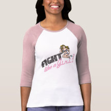 Kampf wie ein Mädchen-Brustkrebs Shirts
