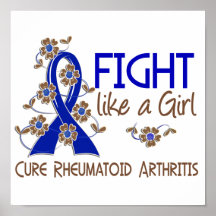 Kampf wie eine Mädchen-rheumatoide Arthritis 38,82 Plakatdrucke