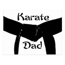 Kampfkunst-Gürtel-Karate-Vati-Postkarte