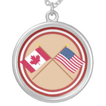 Kanada und Vereinigte Staaten gekreuzte Flaggen Schmuck