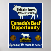 Kanadas Rindfleisch-Gelegenheit Plakatdruck