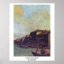 Kanal-großes Detail durch Canaletto (ii) Plakat