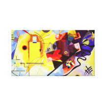 Kandinsky gelbe rote blaue Leinwand-Verpackung Galerie Faltleinwand