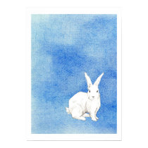 Kaninchen-Blau-Plakat poster