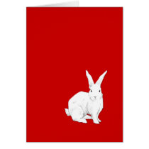 Kaninchen-rote Anmerkungs-Karte karten