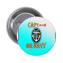 KAPITÄN Herr NAVY mit Steigung Anstecknadelbutton