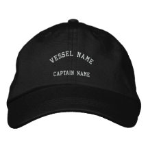 Kapitän-Schiff gesticktes Kappen-Schwarzes Bestickte Baseballcaps
