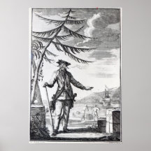 Kapitän Teach, allgemein angerufen Blackbeard Posterdruck