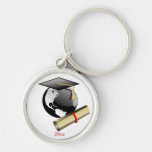 Kappe und Diplom Keychain Schlüsselbänder