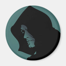 Kapuze grünes Gesicht hood green face Kühlschrankmagnete