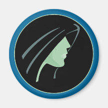 Kapuze grünes Gesicht hood green face Magnets